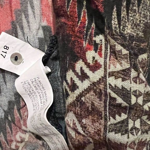 Zara Basic Aztec style Button Down long sleeve womens size Small Multicolor - Picture 11 of 12